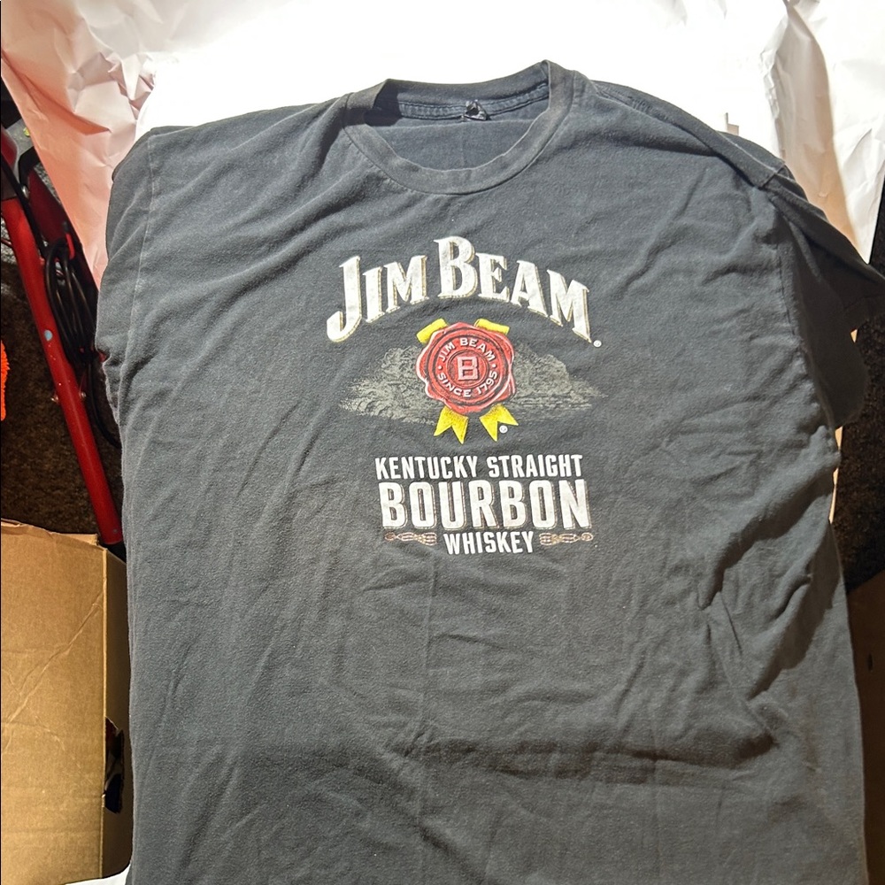 Vintage Jim Beam Kentucky Straight Bourbon Whiskey - Men's Black T-Shirt